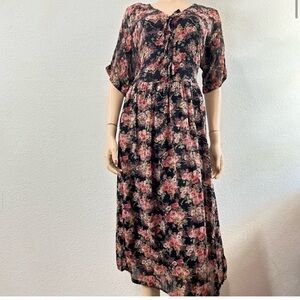 STARINA boho floral print maxi dress size:M
